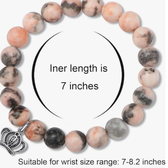 SheKind Crown Charm Beads Bracelet BadA_ _ Wife Saying w/Gift Box NIB - Picture 5 of 8